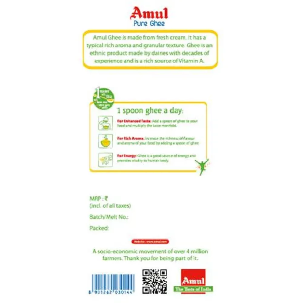 Amul Ghee-Tuppa, 500 ml Pouch-2.webp